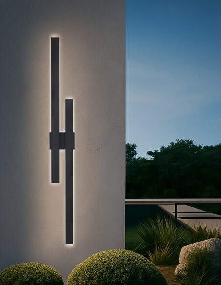 EBIZA EX2-BK - EBIZA 2 LIGHT EXTERIOR WALL LIGHT EBIZA EX2-BK