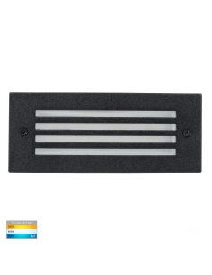 Recessed Brick Light with Black Grill CoverHV3008T-BLK-12V