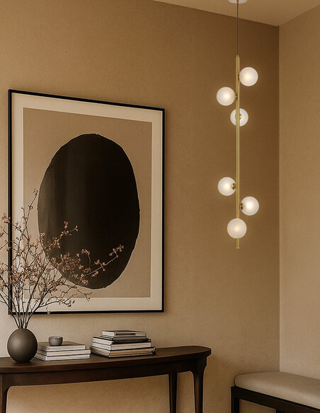 ELSON PE06-AGCLP - ELSON 6 LIGHT PENDANT ANTIQUE ELSON PE06-AGCLP