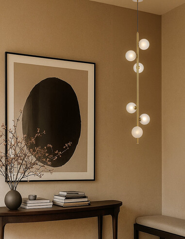 ELSON PE06-AGFRT - ELSON 6 LIGHT PENDANT ANTIQUE ELSON PE06-AGFRT