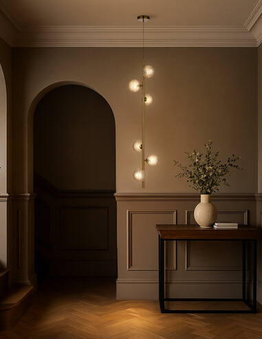 ELSON PE06-AGSM - ELSON 6 LIGHT PENDANT ANTIQUE ELSON PE06-AGSM