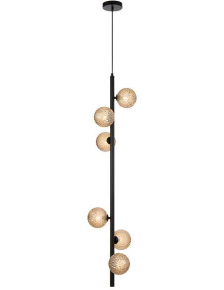 ELSON PE06-BKAMT - ELSON 6 LIGHT PENDANT BLACK - ELSON PE06-BKAMT