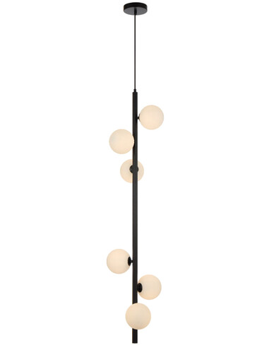 ELSON PE06-BKCLP - ELSON 6 LIGHT PENDANT BLACK - ELSON PE06-BKCLP