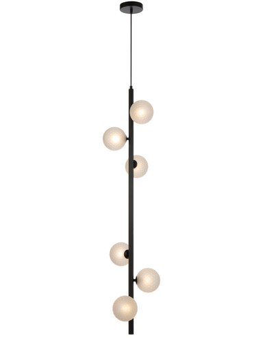 ELSON PE06-BKCLP - ELSON 6 LIGHT PENDANT BLACK - ELSON PE06-BKCLP