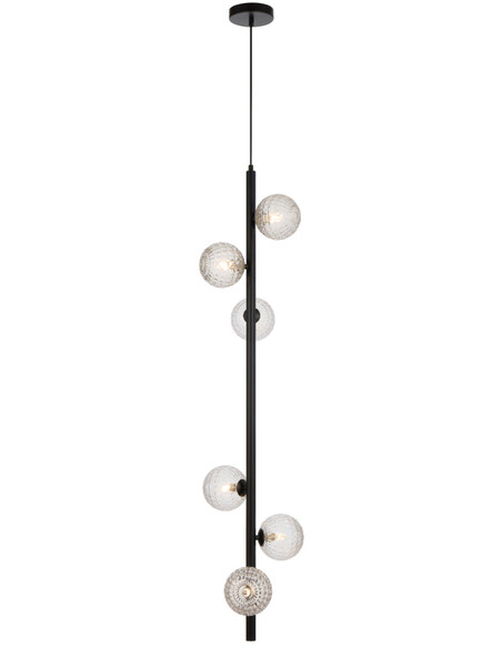 ELSON PE06-BKFRT - ELSON 6 LIGHT PENDANT BLACK - ELSON PE06-BKFRT