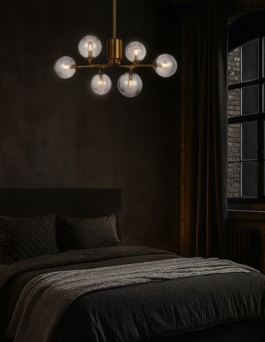 FELTON PE06AGAMT - FELTON 6 LIGHT PENDANT ANTIQUE FELTON PE06AGAMT