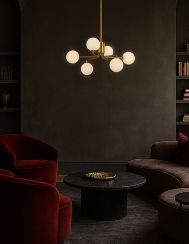 FELTON PE06AGAMT - FELTON 6 LIGHT PENDANT ANTIQUE FELTON PE06AGAMT