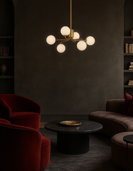 FELTON PE06AGAMT - FELTON 6 LIGHT PENDANT ANTIQUE FELTON PE06AGAMT