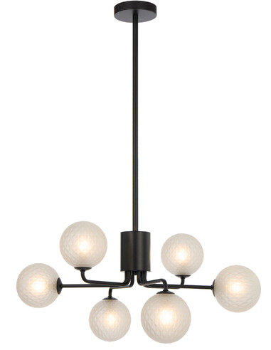 FELTON PE06BKCLP - FELTON 6 LIGHT PENDANT BLACK - FELTON PE06BKCLP