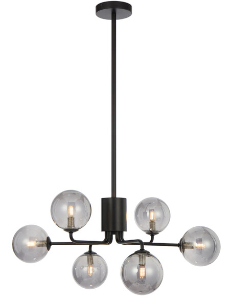 FELTON PE06BKOM - FELTON 6 LIGHT PENDANT BLACK - FELTON PE06BKOM