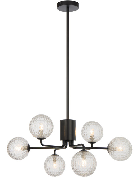 FELTON PE06BKSM - FELTON 6 LIGHT PENDANT BLACK - FELTON PE06BKSM