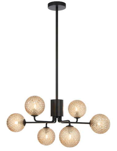 FELTON PE06BKSM - FELTON 6 LIGHT PENDANT BLACK - FELTON PE06BKSM