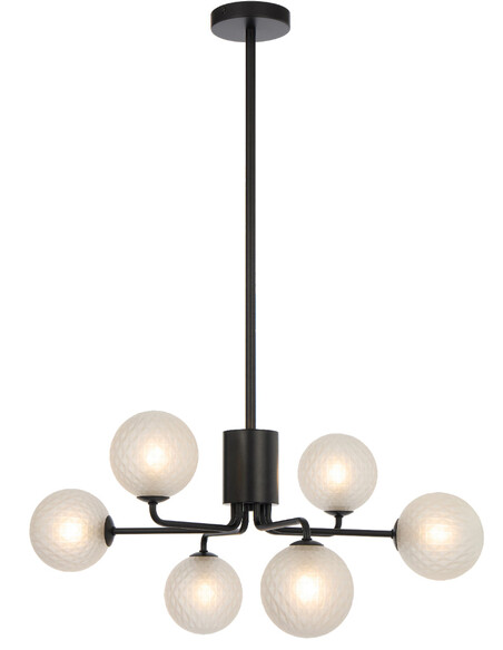 FELTON PE06BKSMT - FELTON 6 LIGHT PENDANT BLACK - FELTON PE06BKSMT