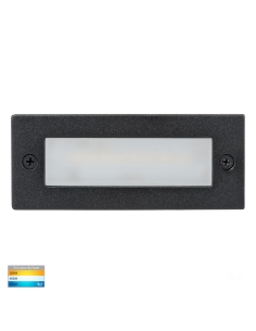 Recessed Brick Light with Plain Black FaceHV3005T-BLK-12V