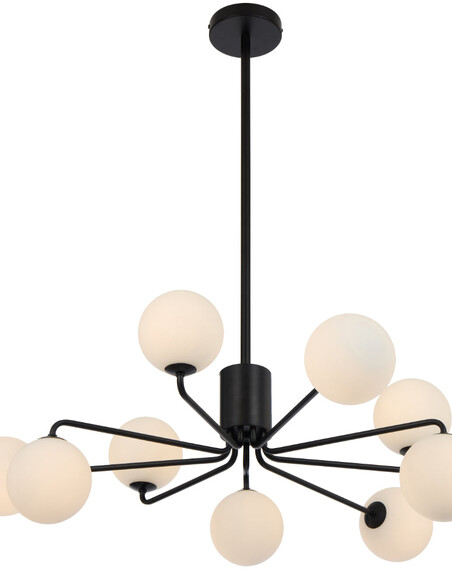 FELTON PE09BKAMT - FELTON 9 LIGHT PENDANT BLACK - FELTON PE09BKAMT