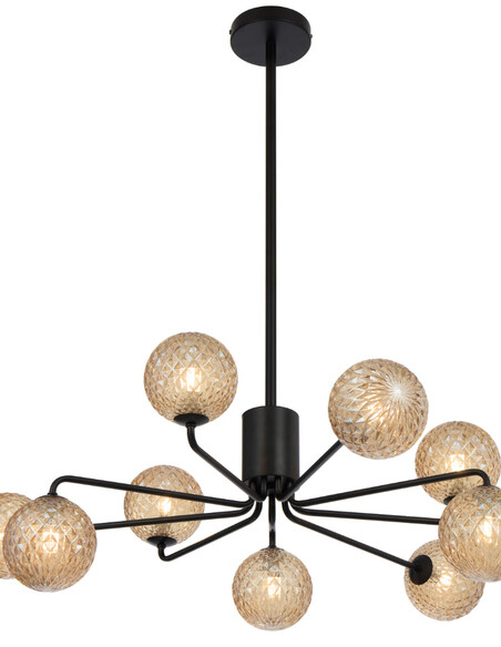 FELTON PE09BKSMT - FELTON 9 LIGHT PENDANT BLACK - FELTON PE09BKSMT