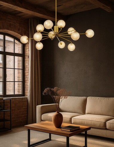 FELTON PE12AGAMT - FELTON 12 LIGHT PENDANT FELTON PE12AGAMT