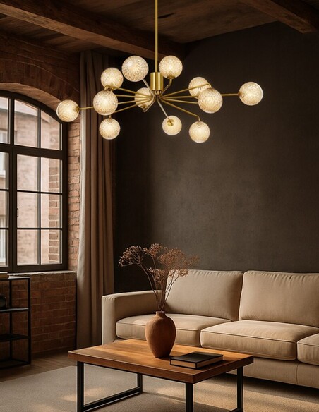 FELTON PE12AGAMT - FELTON 12 LIGHT PENDANT FELTON PE12AGAMT
