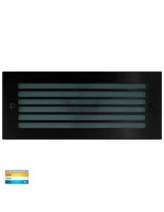 Recessed Brick Light with Black Grill CoverHV3004T-BLK-240V