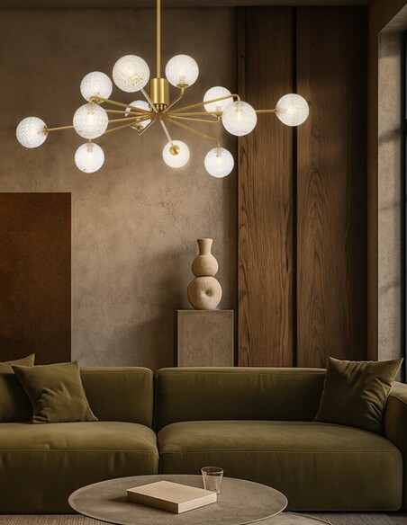 FELTON PE12AGSM - FELTON 12 LIGHT PENDANT ANTIQUE FELTON PE12AGSM