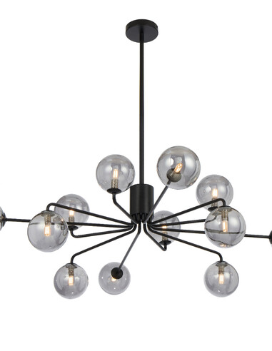 FELTON PE12BKFRT - FELTON 12 LIGHT PENDANT BLACK FELTON PE12BKFRT