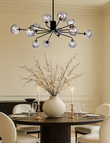 FELTON PE12BKFRT - FELTON 12 LIGHT PENDANT BLACK FELTON PE12BKFRT