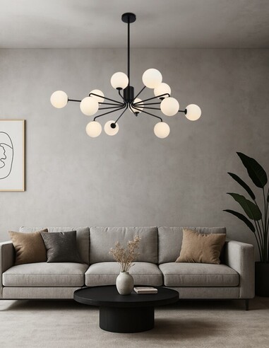FELTON PE12BKFRT - FELTON 12 LIGHT PENDANT BLACK FELTON PE12BKFRT