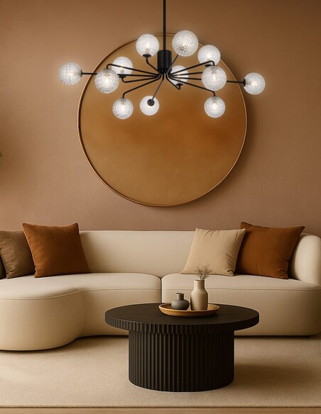 FELTON PE12BKFRT - FELTON 12 LIGHT PENDANT BLACK FELTON PE12BKFRT