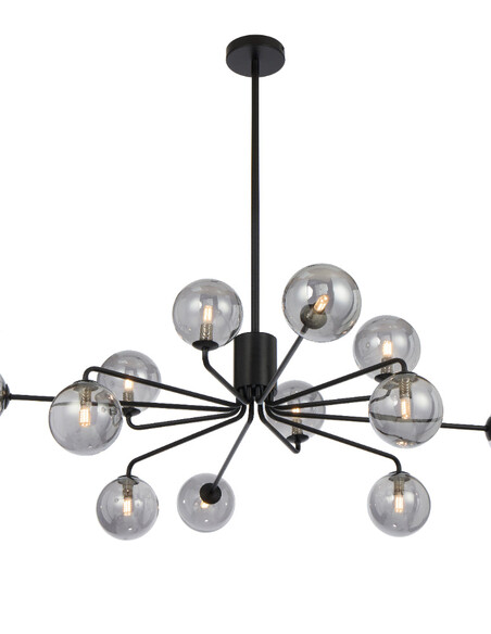 FELTON PE12BKSM - FELTON 12 LIGHT PENDANT BLACK - FELTON PE12BKSM