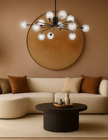 FELTON PE12BKSM - FELTON 12 LIGHT PENDANT BLACK - FELTON PE12BKSM