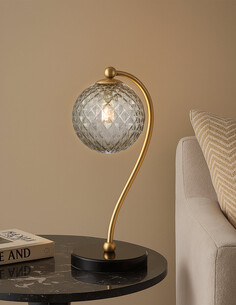 FELTON TL-BKMAMT - FELTON TABLE LAMP BLACK MARBLE - Amber FELTON TL-BKMAMT 2
