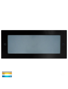 Recessed Brick Light with Plain Black FaceHV3003T-BLK-12V
