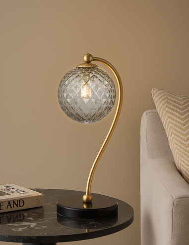 FELTON TL-BKMSMT - FELTON TABLE LAMP BLACK MARBLE FELTON TL-BKMSMT