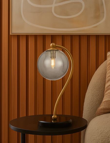 FELTON TL-BKMSMT - FELTON TABLE LAMP BLACK MARBLE FELTON TL-BKMSMT