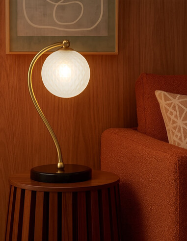 FELTON TL-BKMSMT - FELTON TABLE LAMP BLACK MARBLE FELTON TL-BKMSMT