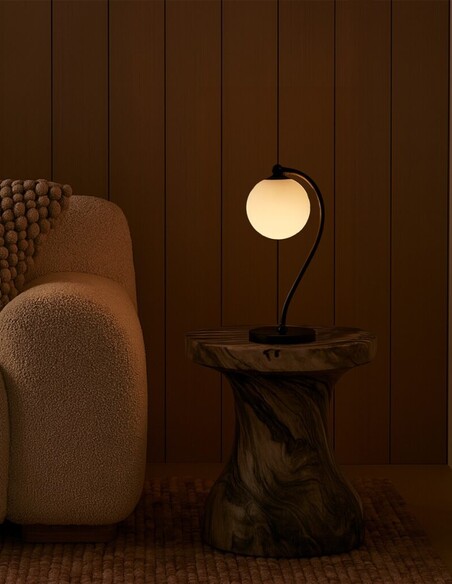 FELTON TL-BKSMT - FELTON TABLE LAMP BLACK - Smoke FELTON TL-BKSMT