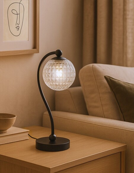 FELTON TL-BKSMT - FELTON TABLE LAMP BLACK - Smoke FELTON TL-BKSMT