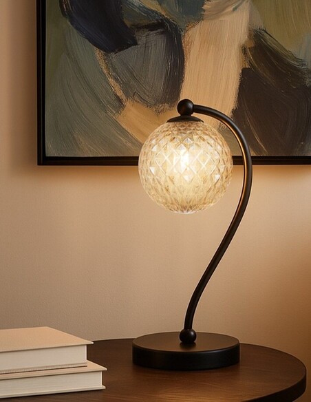 FELTON TL-BKSMT - FELTON TABLE LAMP BLACK - Smoke FELTON TL-BKSMT