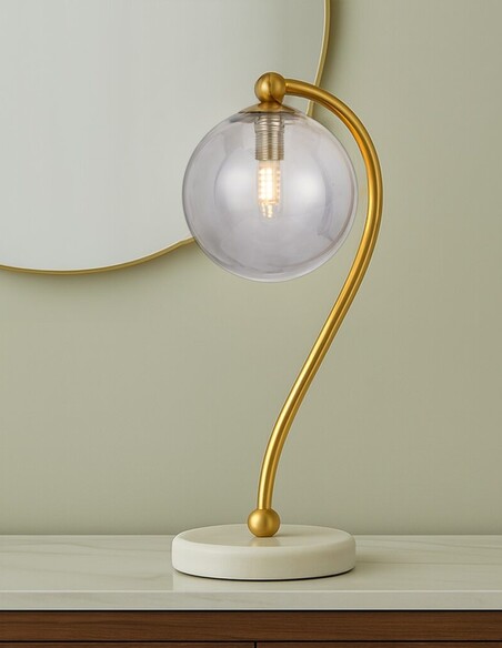 FELTON TL-WHMAMT - FELTON TABLE LAMP WHITE MARBLE FELTON TL-WHMAMT