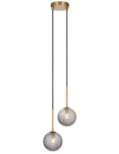 GASTON PE2-AGAMT - GASTON 2 LIGHT PENDANT ANTIQUE GOLD - GASTON PE2-AGAMT