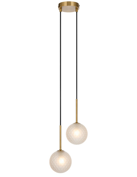 GASTON PE2-AGAMT - GASTON 2 LIGHT PENDANT ANTIQUE GASTON PE2-AGAMT