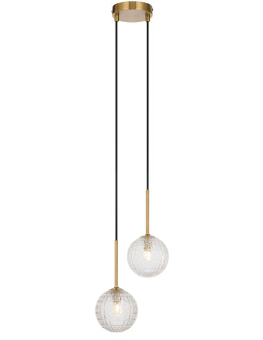 GASTON PE2-AGAMT - GASTON 2 LIGHT PENDANT ANTIQUE GASTON PE2-AGAMT