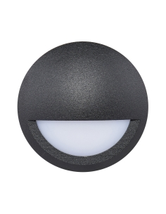 Surface Mounted Step Light with Eyelid BlackHV2961C-BLK-12V