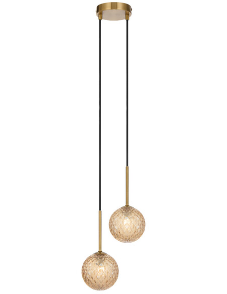GASTON PE2-AGSM - GASTON 2 LIGHT PENDANT ANTIQUE GASTON PE2-AGSM
