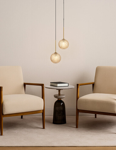 GASTON PE2-AGSM - GASTON 2 LIGHT PENDANT ANTIQUE GASTON PE2-AGSM