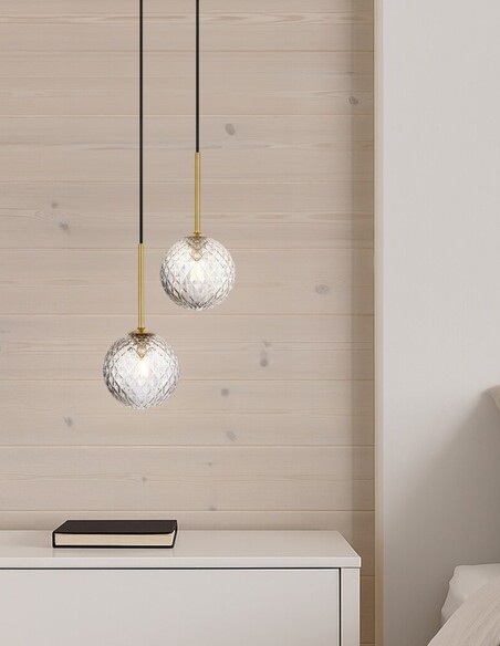 GASTON PE2-AGSMT - GASTON 2 LIGHT PENDANT ANTIQUE GASTON PE2-AGSMT