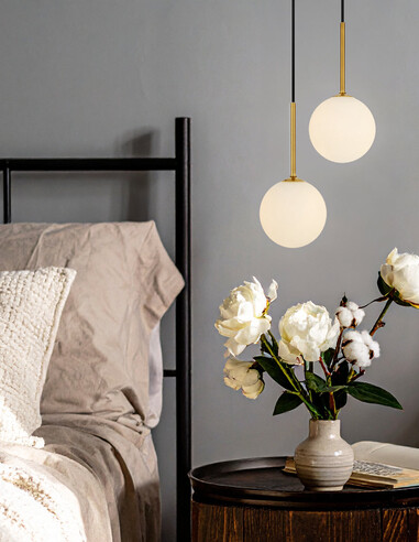 GASTON PE2-AGSMT - GASTON 2 LIGHT PENDANT ANTIQUE GASTON PE2-AGSMT