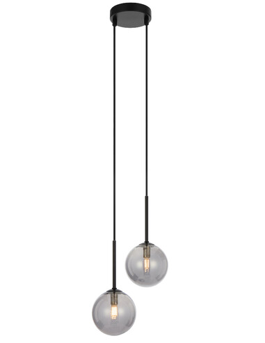 GASTON PE2-BKAMT - GASTON 2 LIGHT PENDANT BLACK - GASTON PE2-BKAMT
