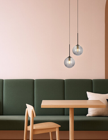 GASTON PE2-BKAMT - GASTON 2 LIGHT PENDANT BLACK - GASTON PE2-BKAMT