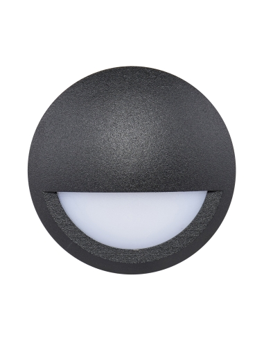 Surface Mounted Step Light with Eyelid Black